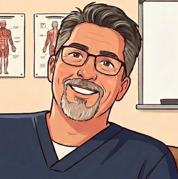 Dr. Professor Nurse Logan, a stylized portrait. The real guy is Paul Logan, PhD, CRNP.